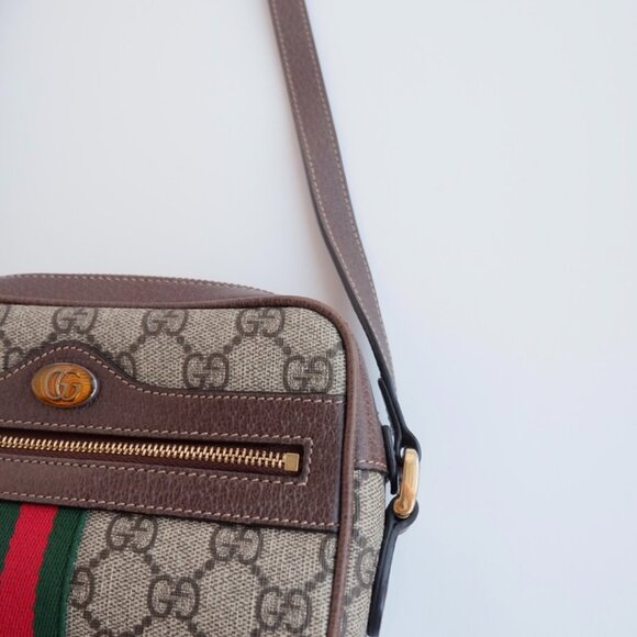 Authentic Preowned Gucci Brown GG Canvas Mini Ophidia Crossbody Bag - Picture 4 of 16